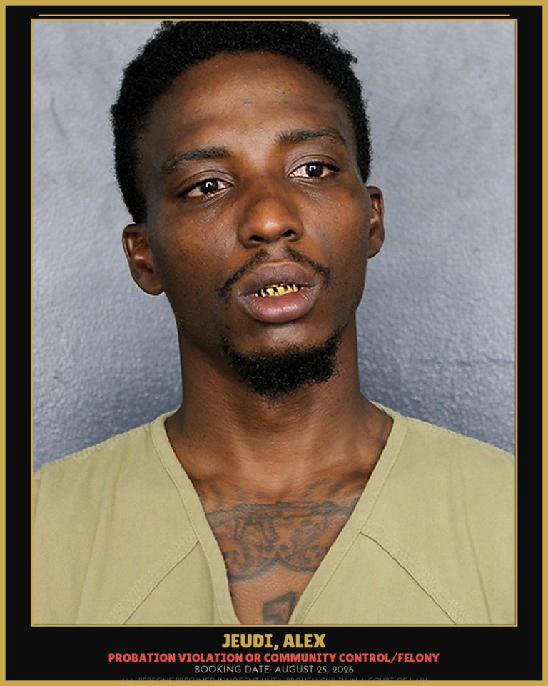 Alex Jeudi previous Broward arrest