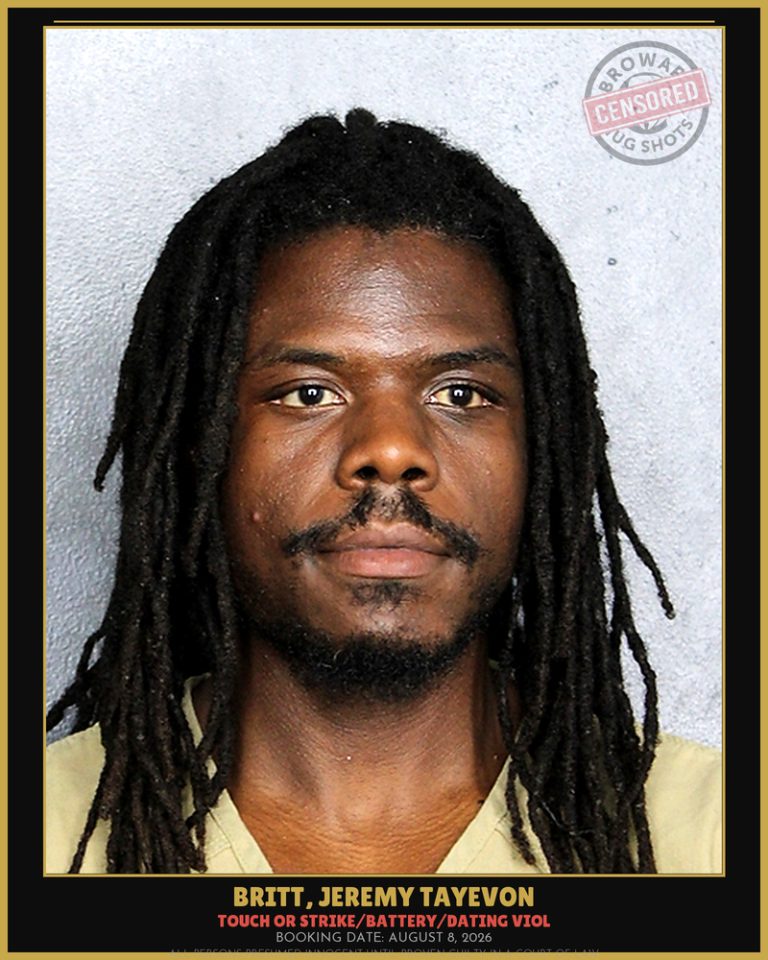 Jeremy Tayevon Britt previous Broward arrest