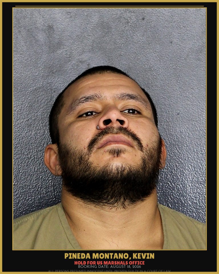 Kevin Pineda Montano previous Broward arrest