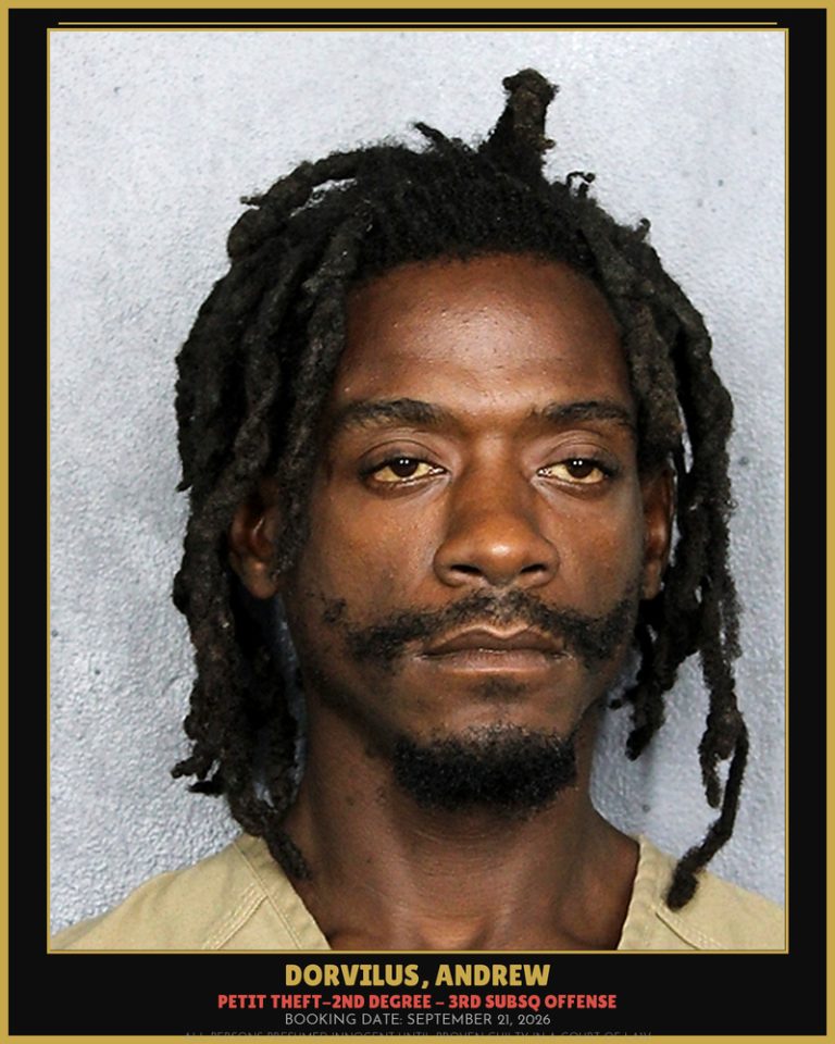 Andrew Dorvilus previous Broward arrest