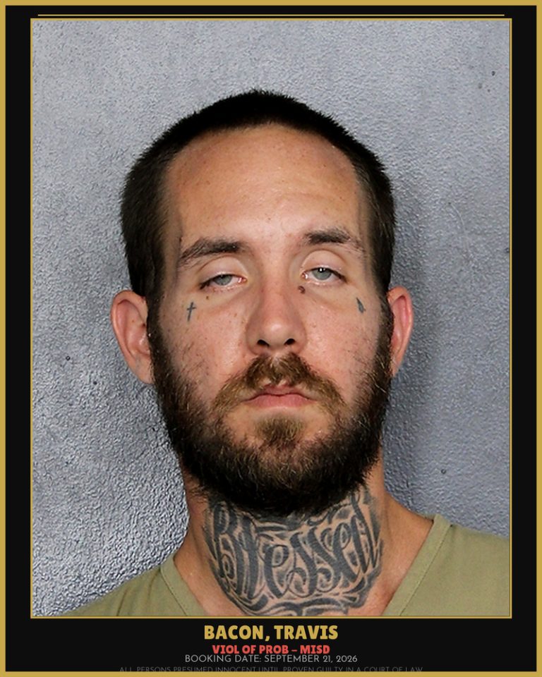 Travis Bacon previous Broward arrest