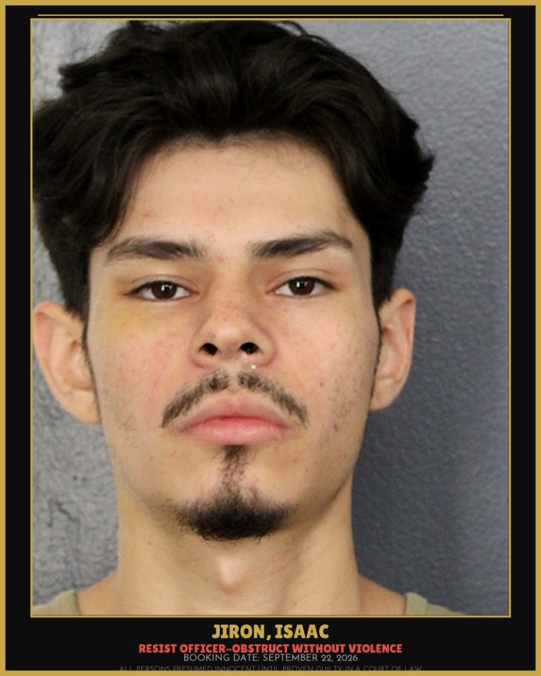 Isaac Jiron previous Broward arrest