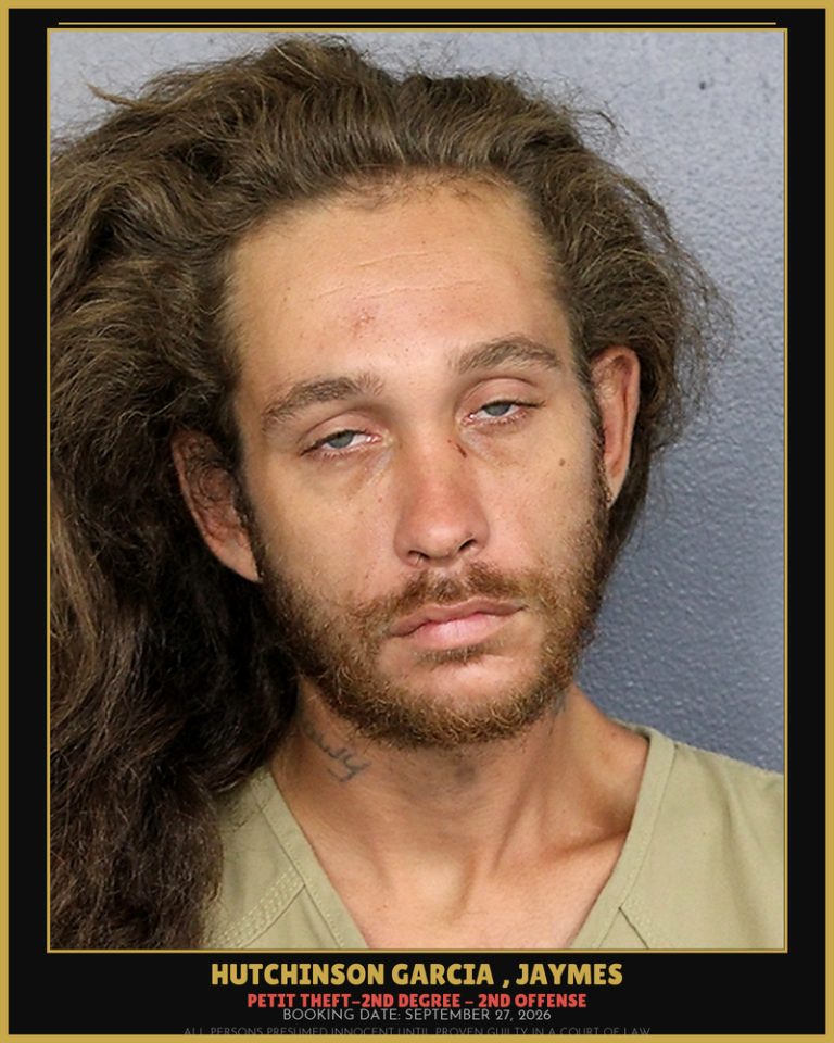 Jaymes Hutchinson Garcia previous Broward arrest