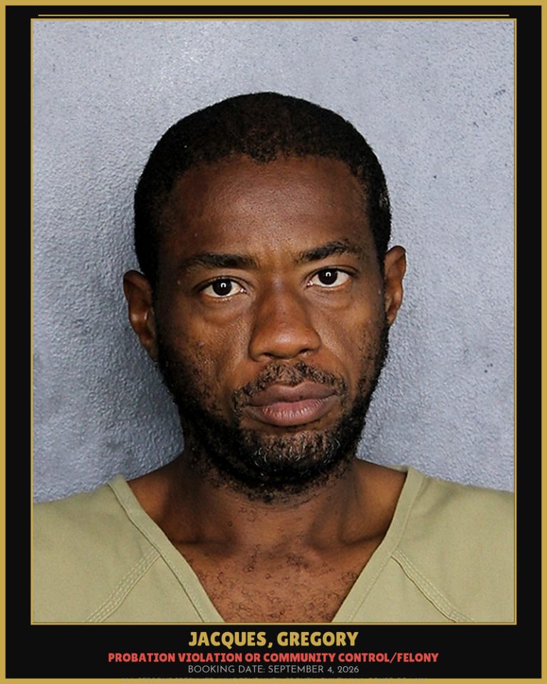 Gregory Jacques previous Broward arrest