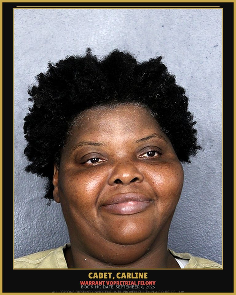 Carline Cadet previous Broward arrest