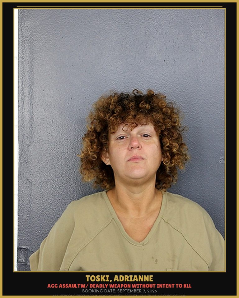 Adrianne Toski previous Broward arrest