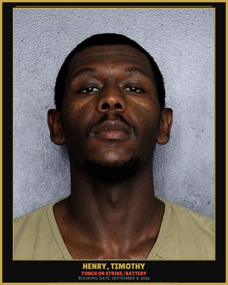 Timothy Henry previous Broward arrest