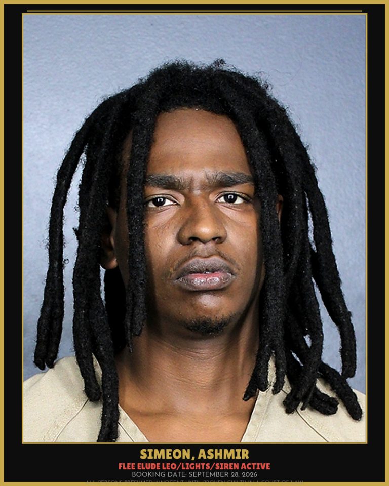 Ashmir Simeon previous Broward arrest