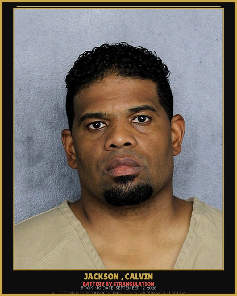 Calvin Jackson previous Broward arrest