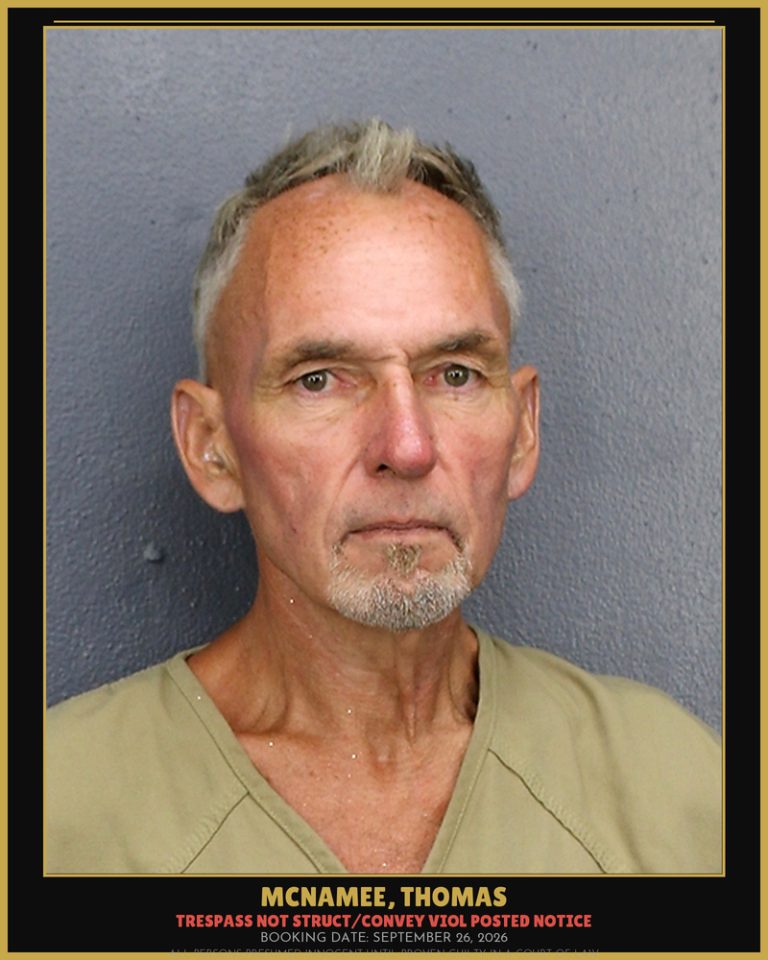 Thomas McNamee previous Broward arrest