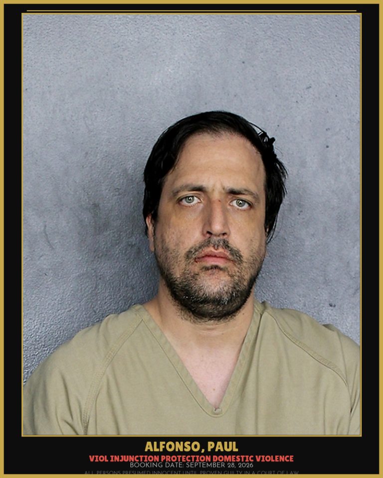 Paul Alfonso previous Broward arrest