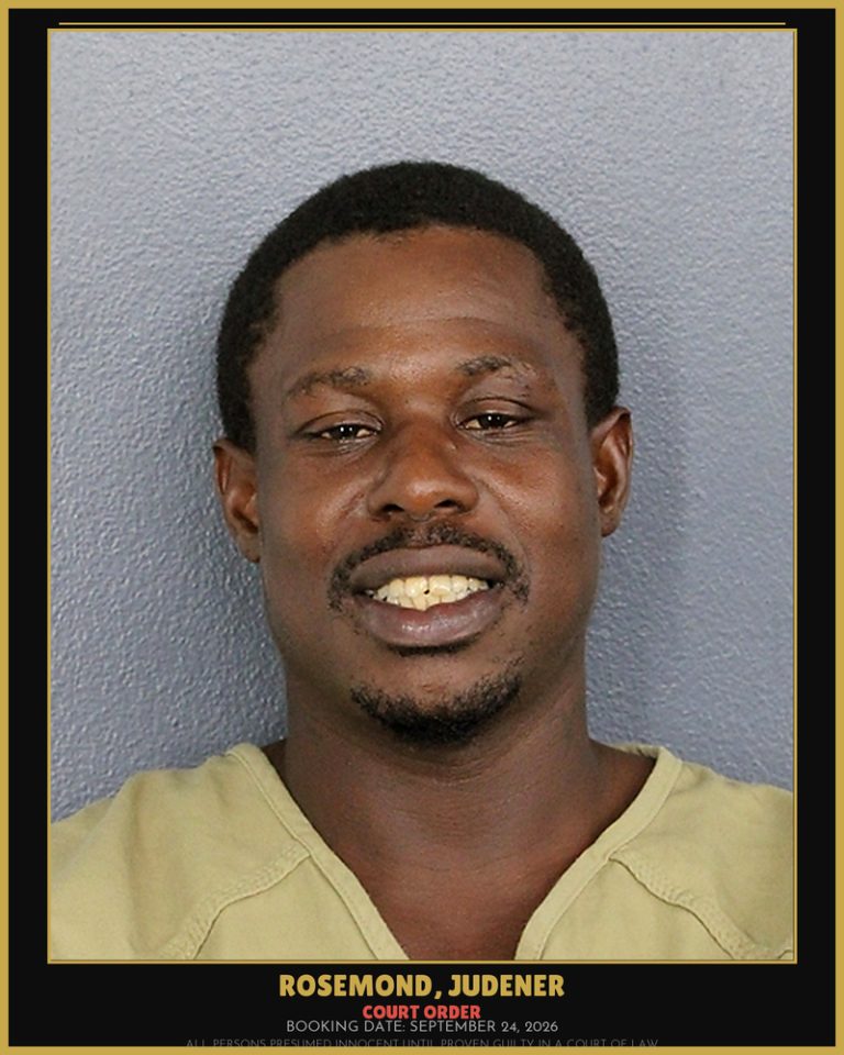 Judener Rosemond previous Broward arrest