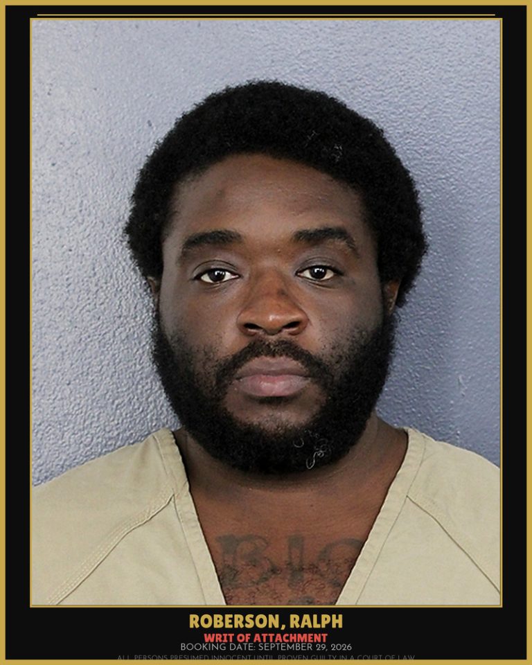Ralph Roberson previous Broward arrest