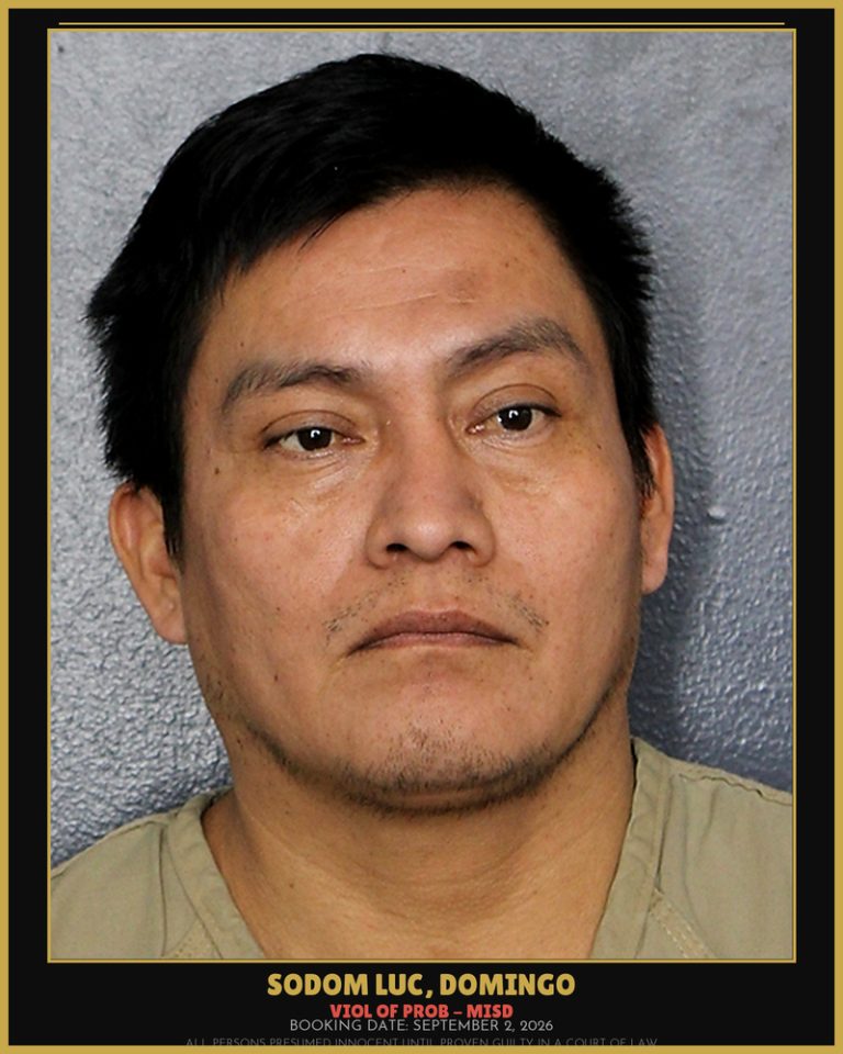 Domingo Sodom Luc previous Broward arrest