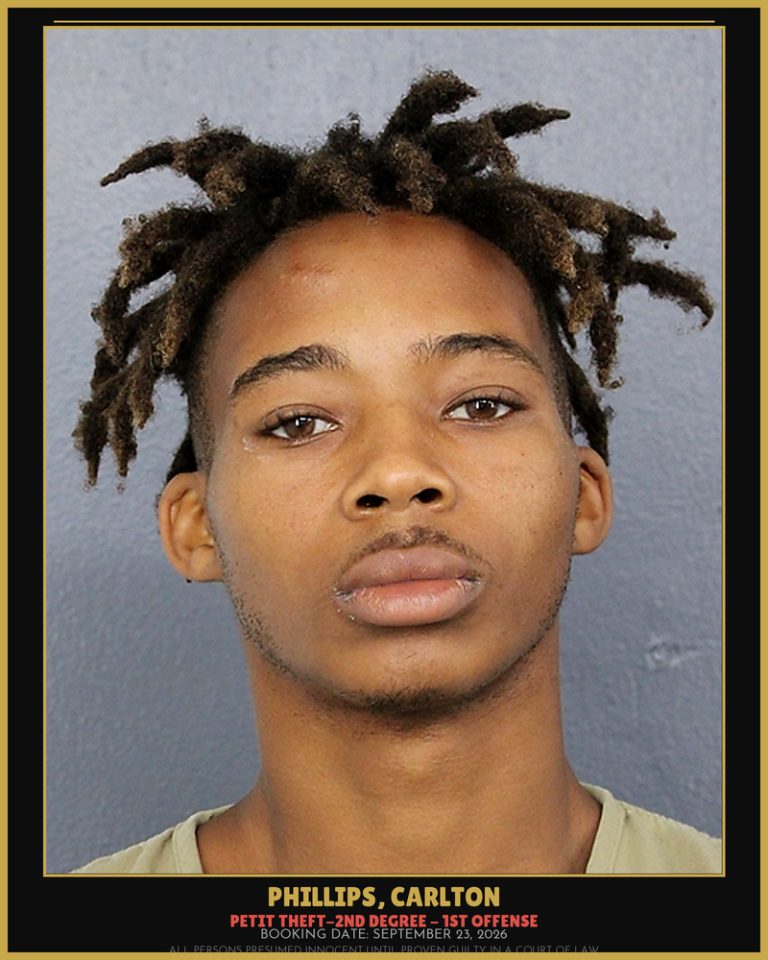 Carlton Phillips previous Broward arrest