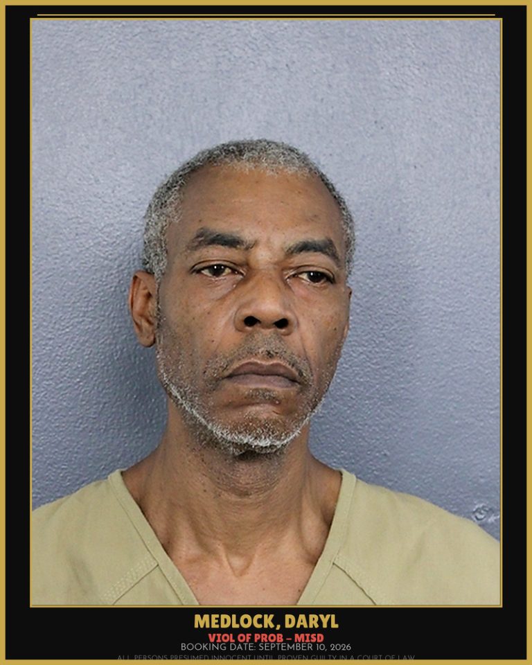 Daryl Medlock previous Broward arrest