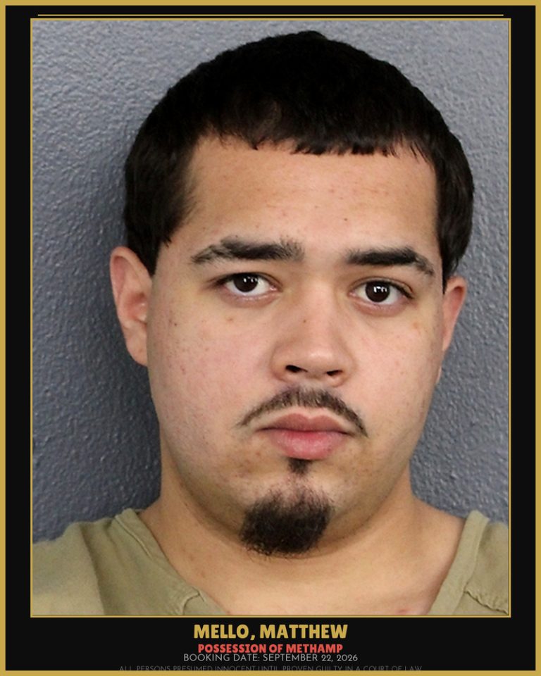 Matthew Mello previous Broward arrest