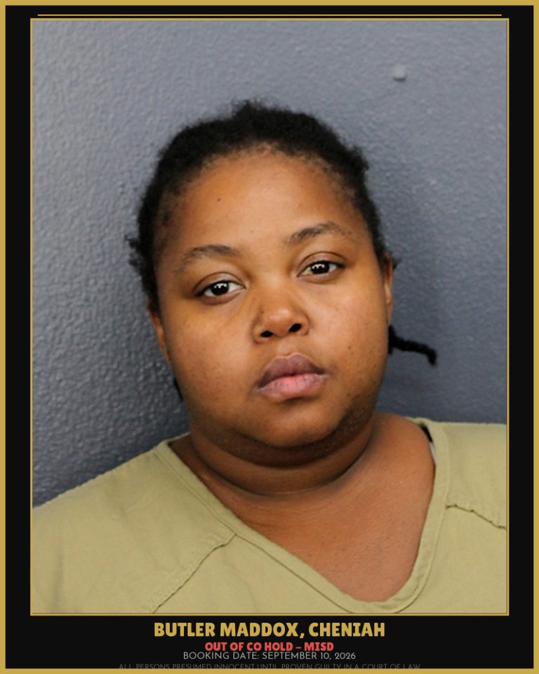 Cheniah Butler Maddox previous Broward arrest