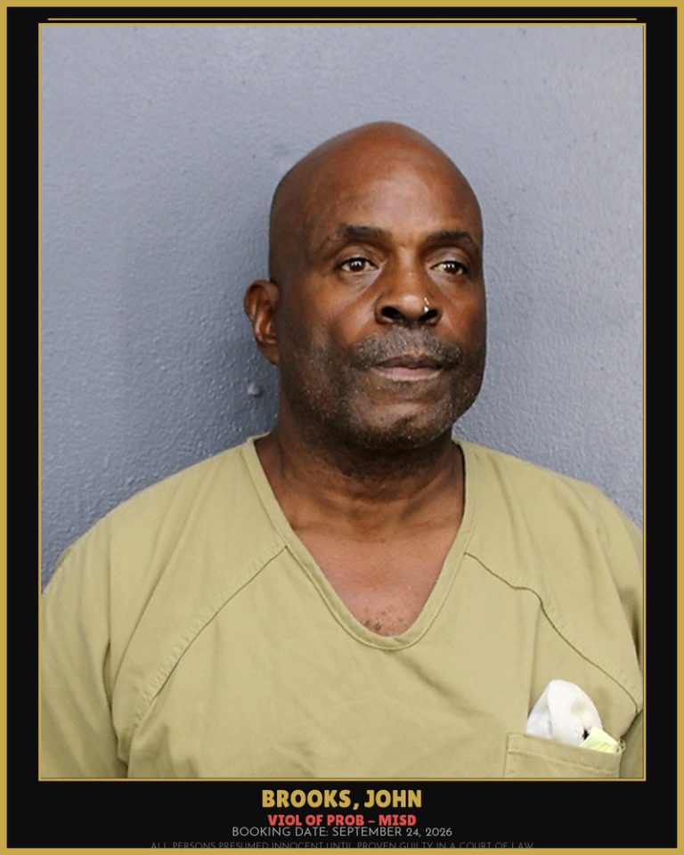 John Brooks previous Broward arrest