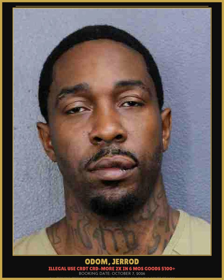 Jerrod Odom previous Broward arrest