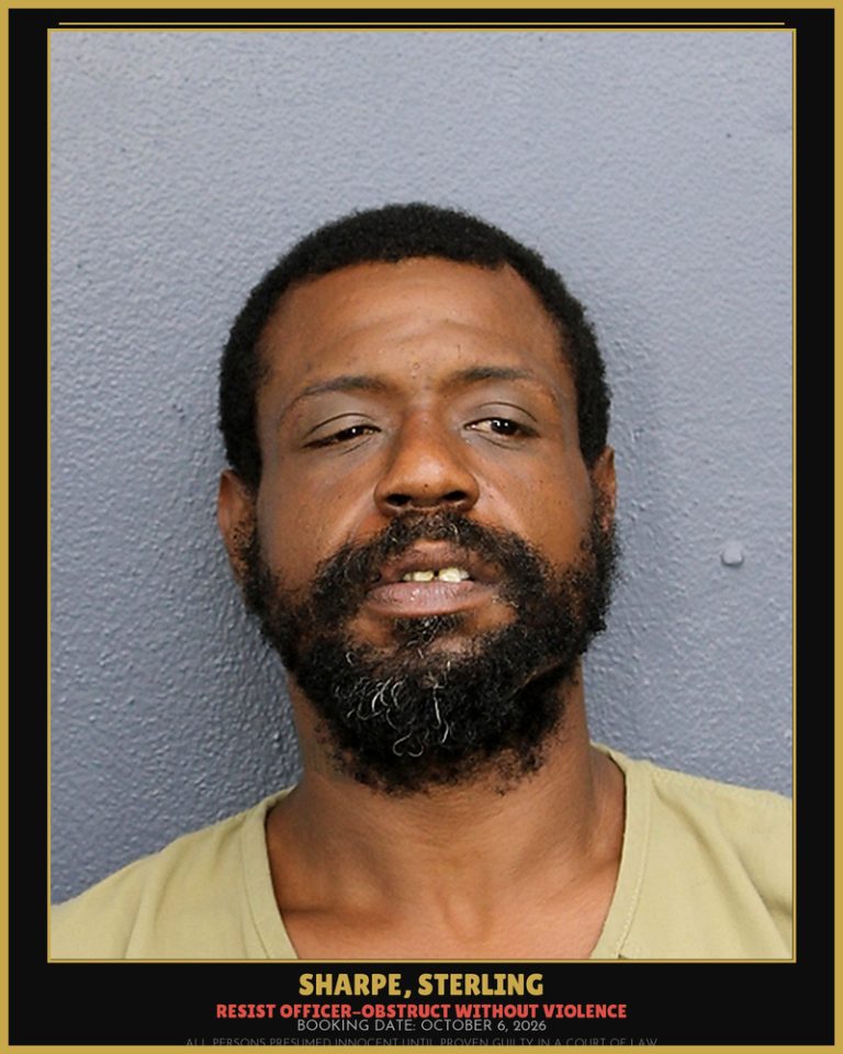 Sterling Sharpe previous Broward arrest