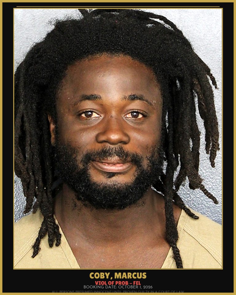 Marcus Coby previous Broward arrest