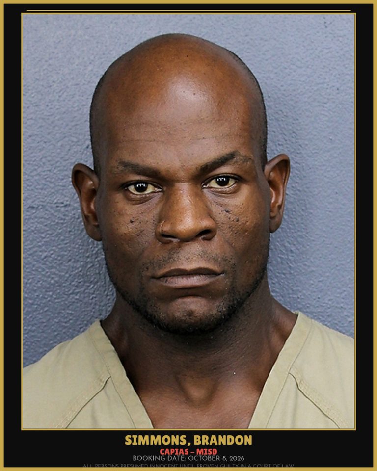 Brandon Simmons previous Broward arrest