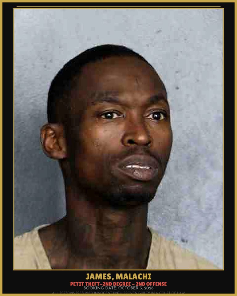 Malachi James previous Broward arrest