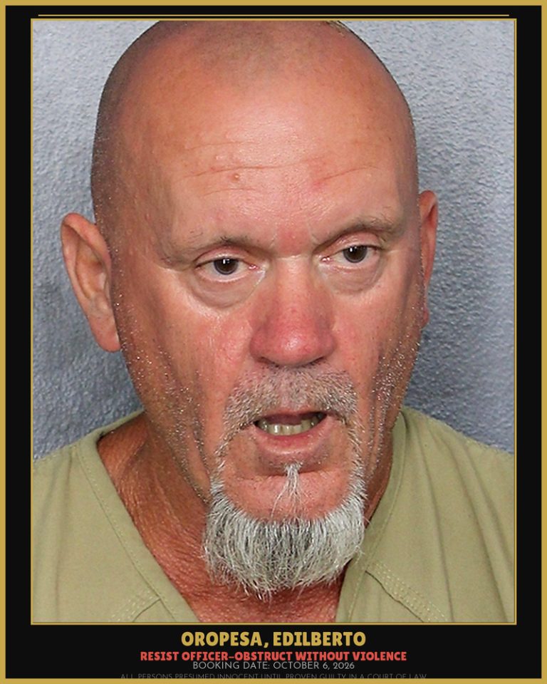 Edilberto Oropesa previous Broward arrest