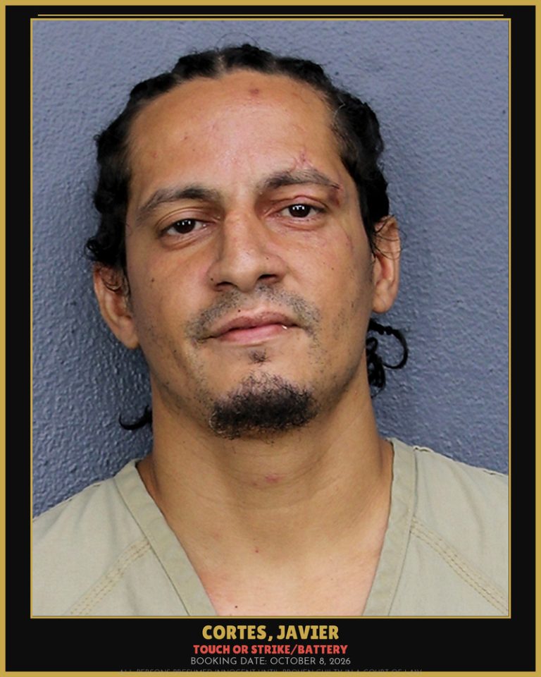 Javier Cortes previous Broward arrest