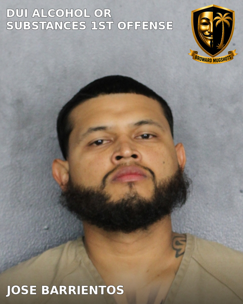 Jose Barrientos — Broward County booking photo