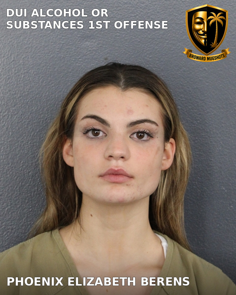 Phoenix Elizabeth Berens — Broward County booking photo
