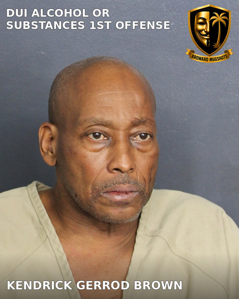 Kendrick Gerrod Brown — Broward County booking photo