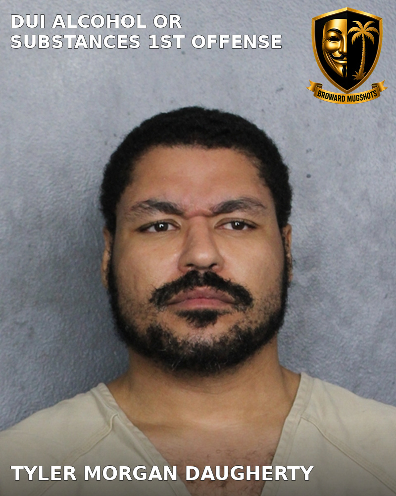 Tyler Morgan Daugherty — Broward County booking photo