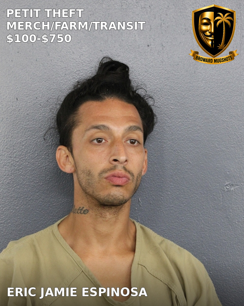Eric Jamie Espinosa — Broward County booking photo