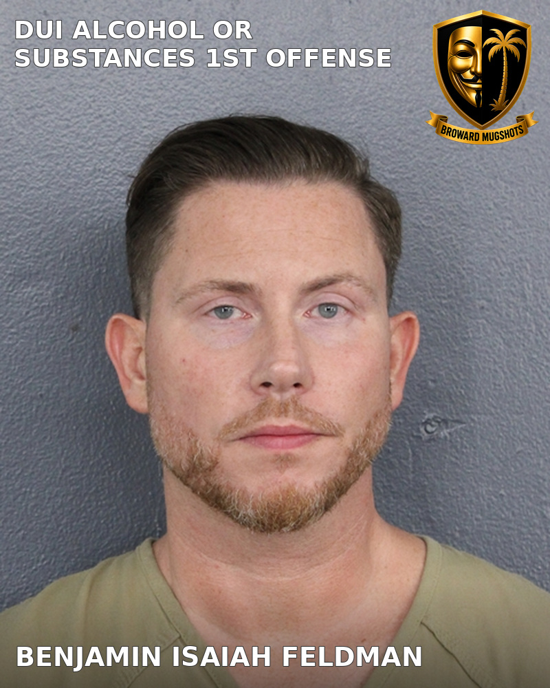 Benjamin Isaiah Feldman — Broward County booking photo