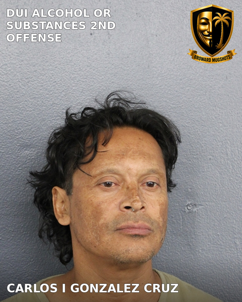 Carlos I Gonzalez Cruz — Broward County booking photo