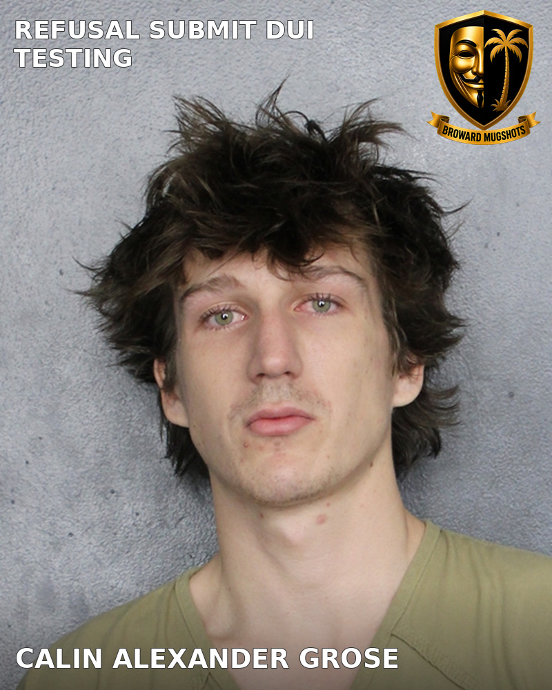 Calin Alexander Grose — Broward County booking photo