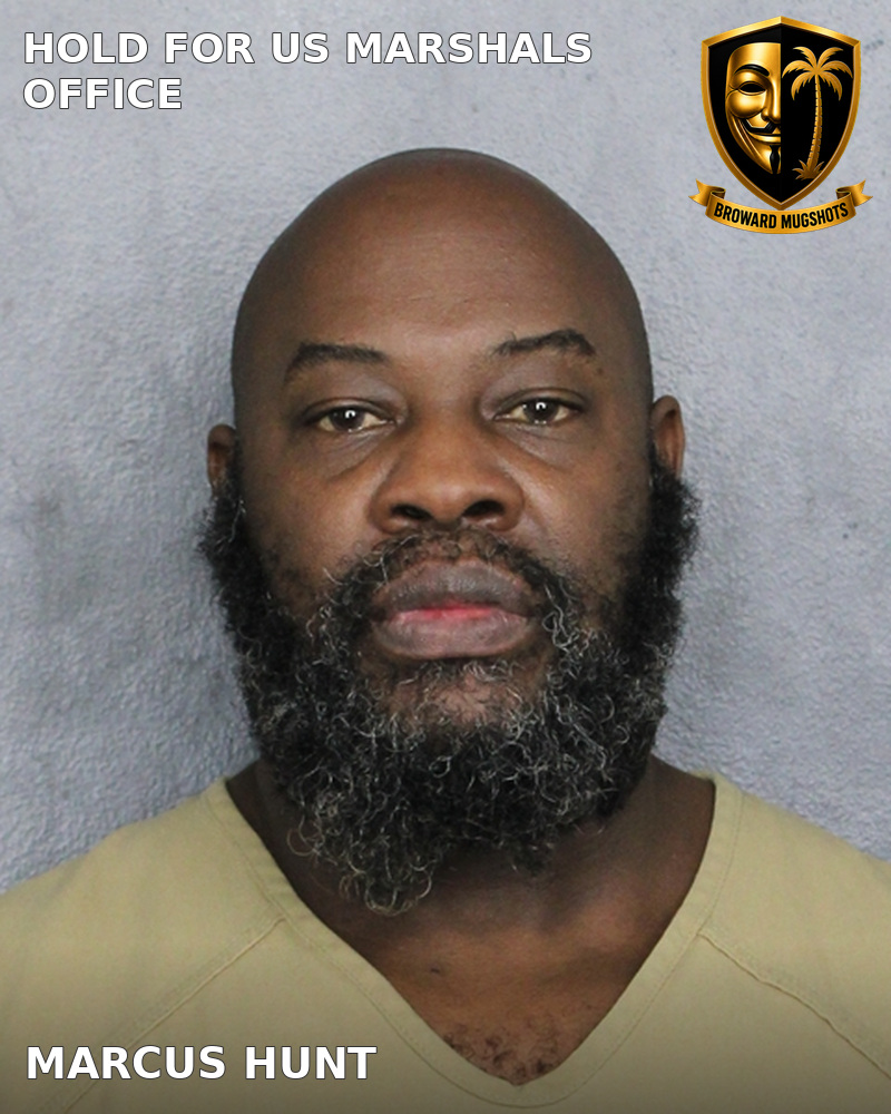 Marcus Hunt — Broward County booking photo