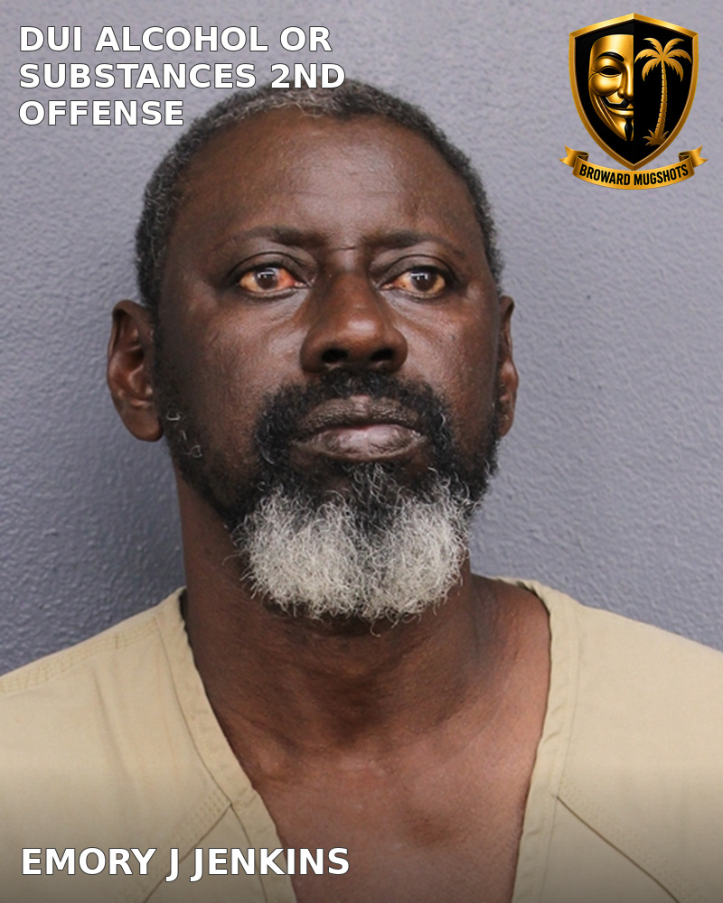 Emory J Jenkins — Broward County booking photo