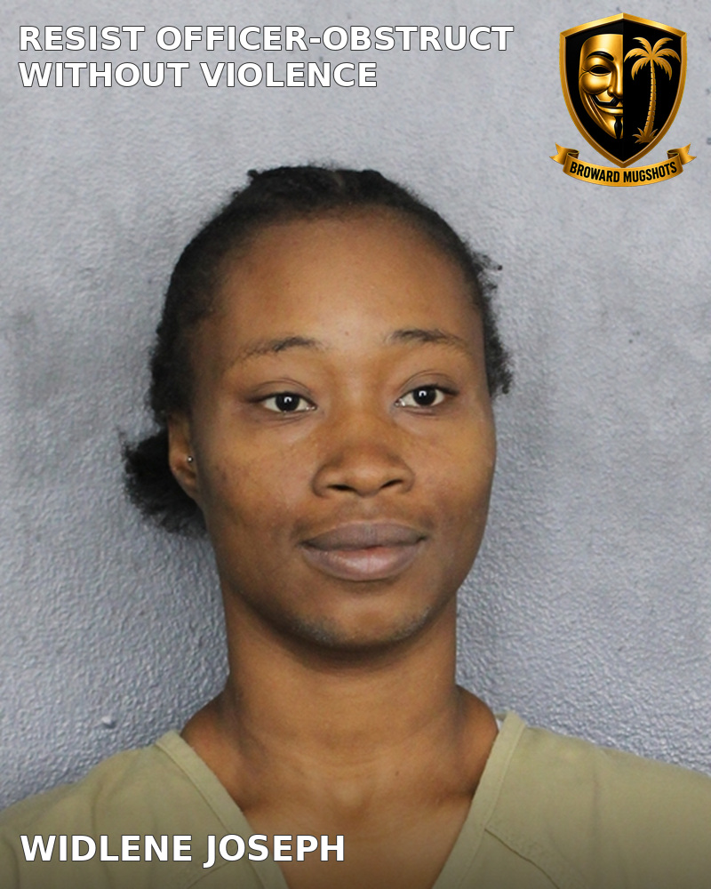 Widlene Joseph — Broward County booking photo
