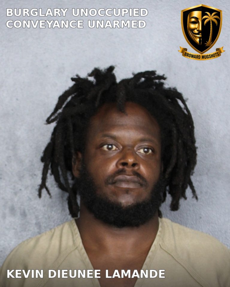 Kevin Dieunee Lamande previous Broward arrest