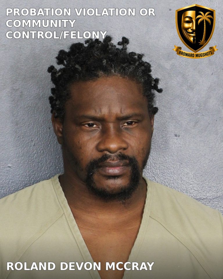 Roland Devon Mccray previous Broward arrest