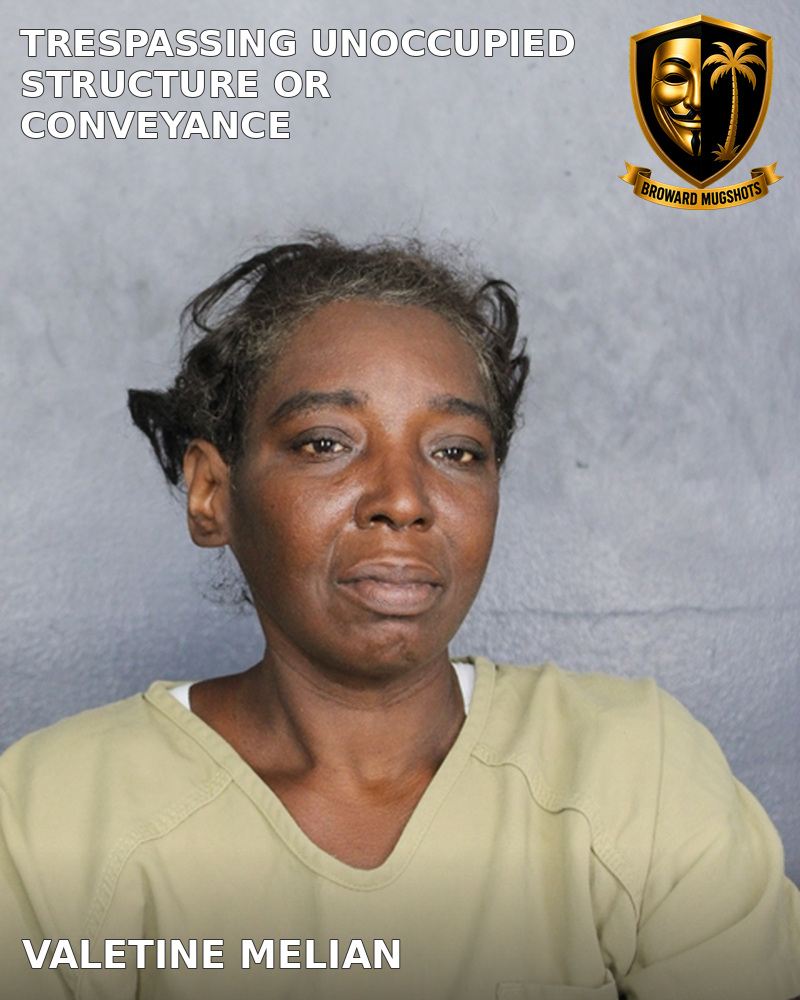 Valetine Melian — Broward County booking photo