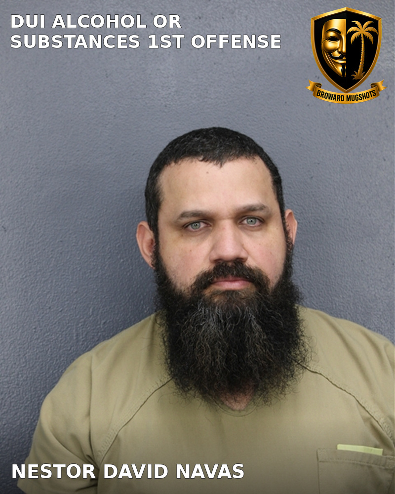 Nestor David Navas — Broward County booking photo