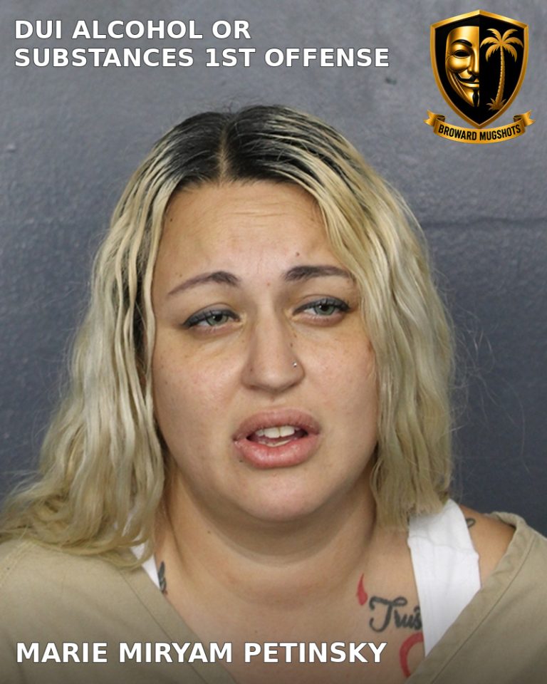 Marie Miryam Petinsky previous Broward arrest