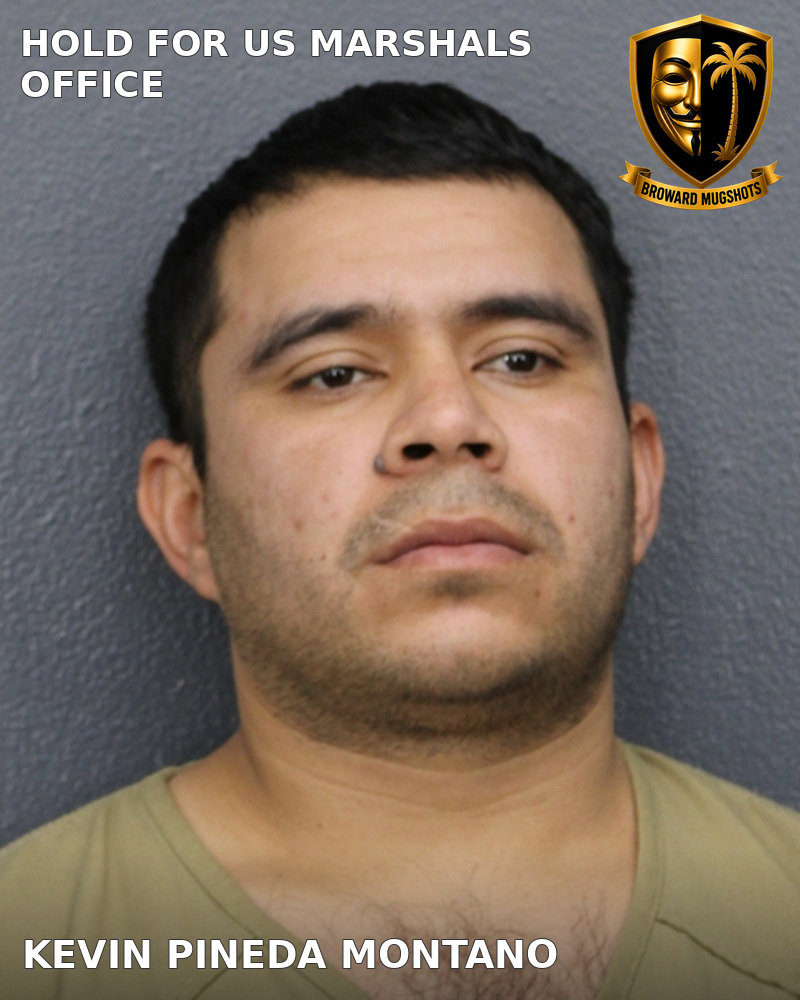 Kevin Pineda Montano — Broward County booking photo