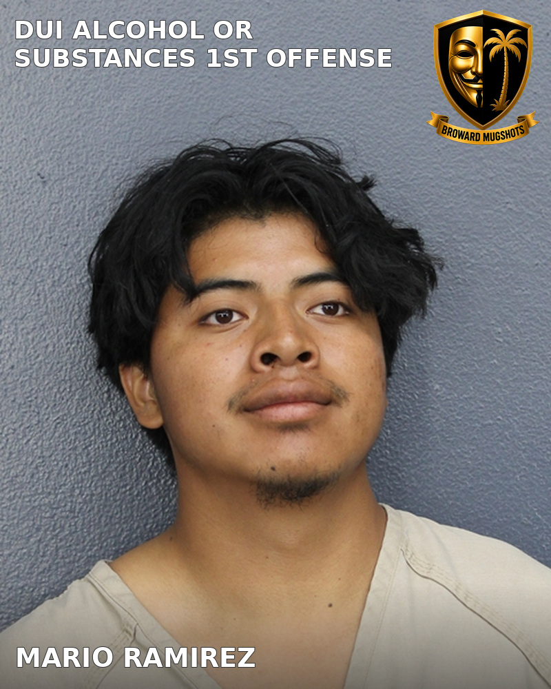Mario Ramirez — Broward County booking photo
