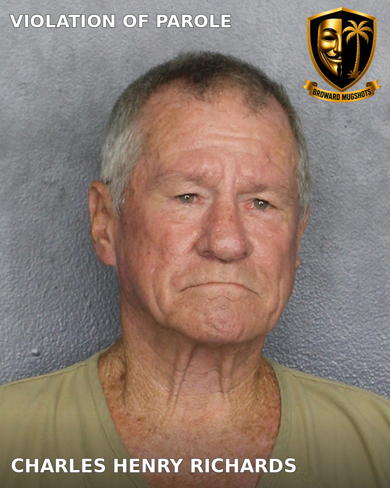 Charles Henry Richards — Broward County booking photo
