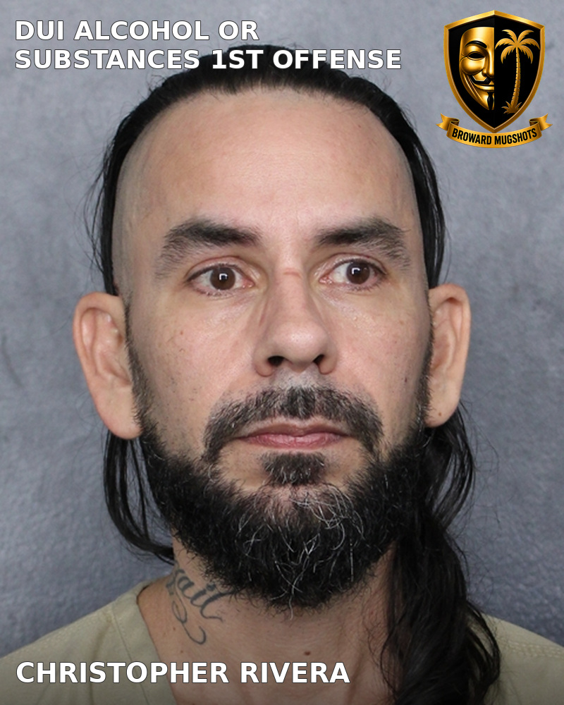Christopher Rivera — Broward County booking photo